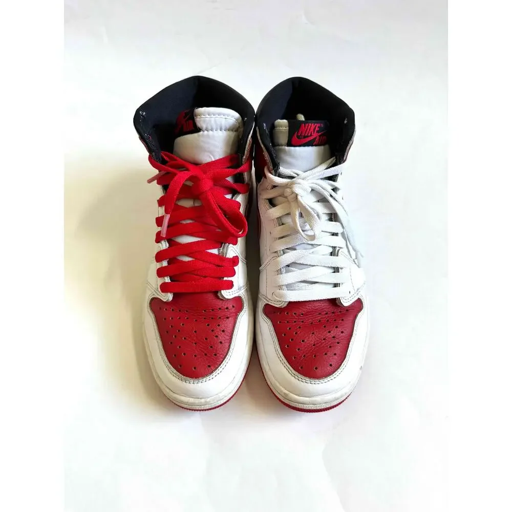 Nike Retro 1 Air Jordan Mid Sneakers Red Black White Size 7 Youth/8.5 Women